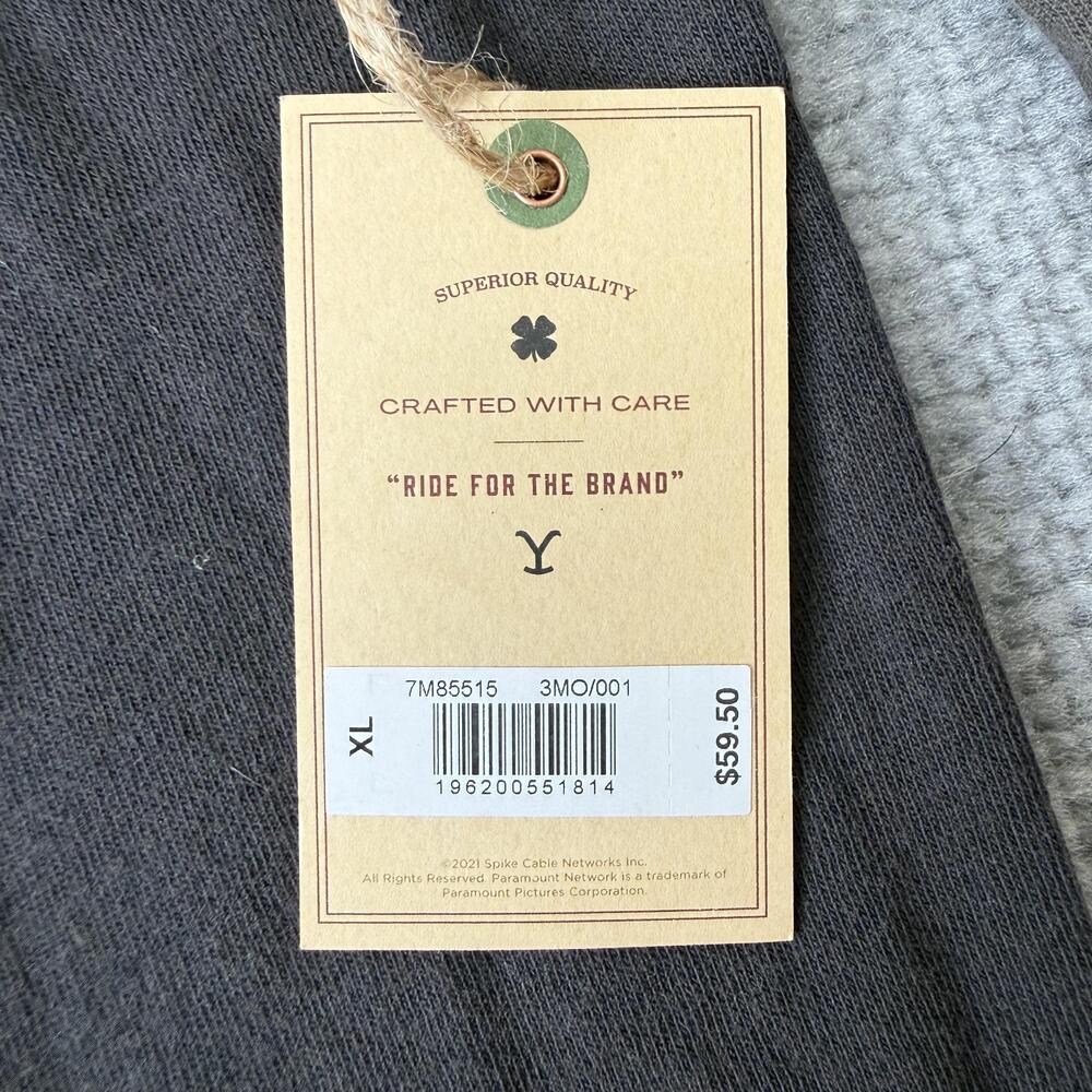 Lucky Brand Shirt Mens XL Gray Yellowstone Ride For The Brand Graphic Tee - Picture 5 of 9